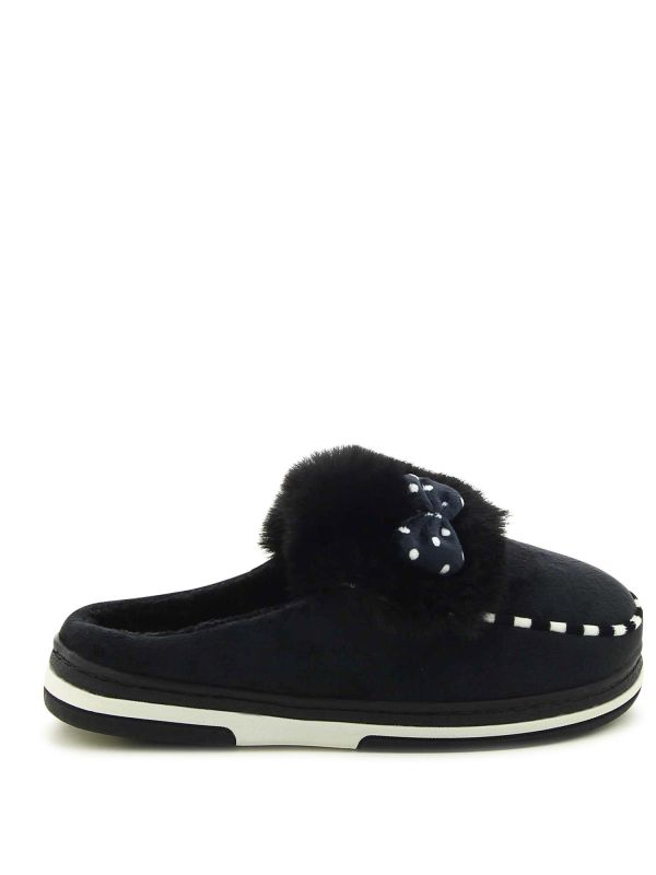 נעלי בית פרווה עם פפיון לנשים