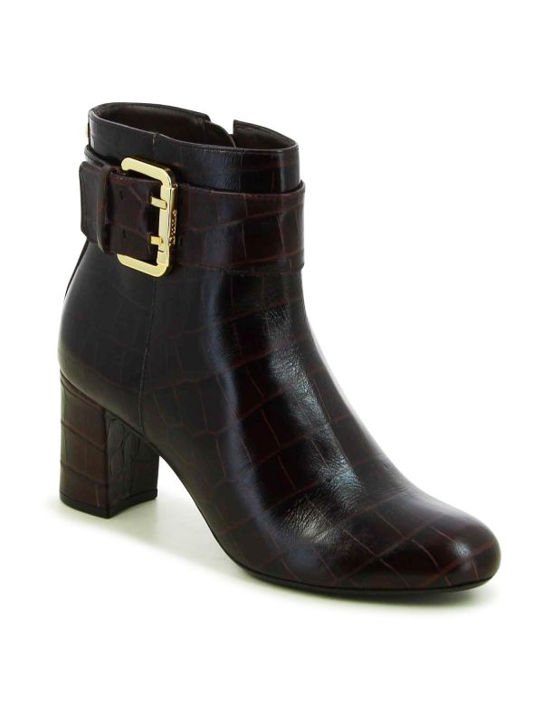 מגפוני נשים בדוגמת נחש עם אבזם מוזהב