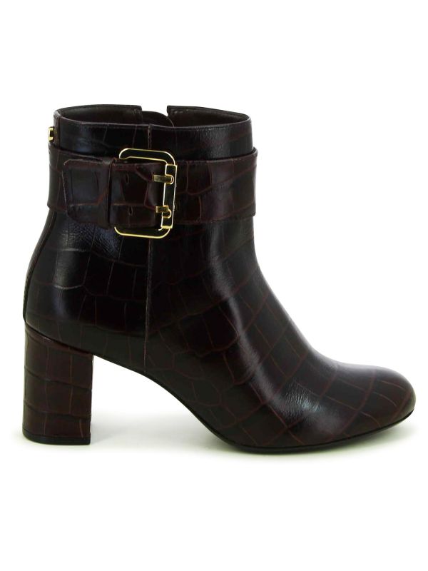 מגפוני נשים בדוגמת נחש עם אבזם מוזהב