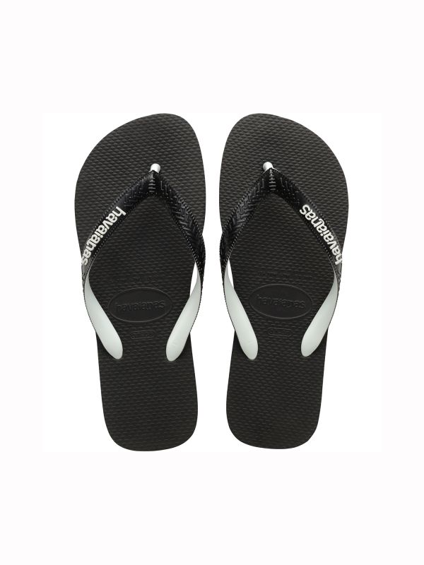 נעלי אצבע HAVAIANS שחור לבן לנוער
