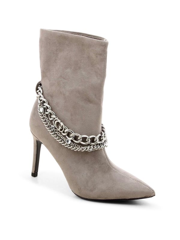 מגפוני עקב סטילטו עם שרשראות לנשים