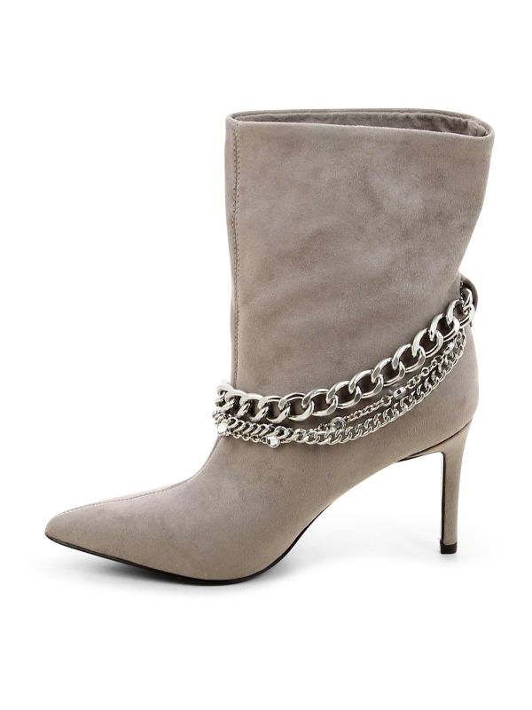 מגפוני עקב סטילטו עם שרשראות לנשים