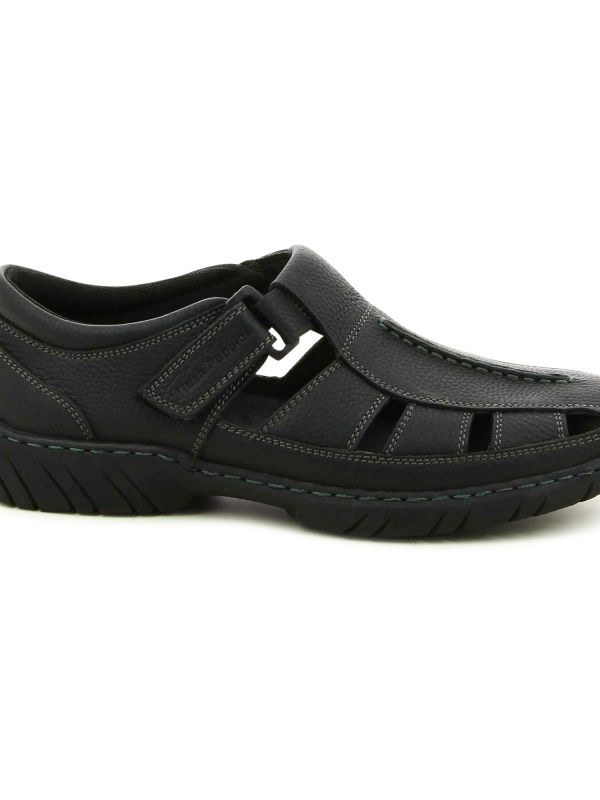 סנדלי עור קלוע לגברים