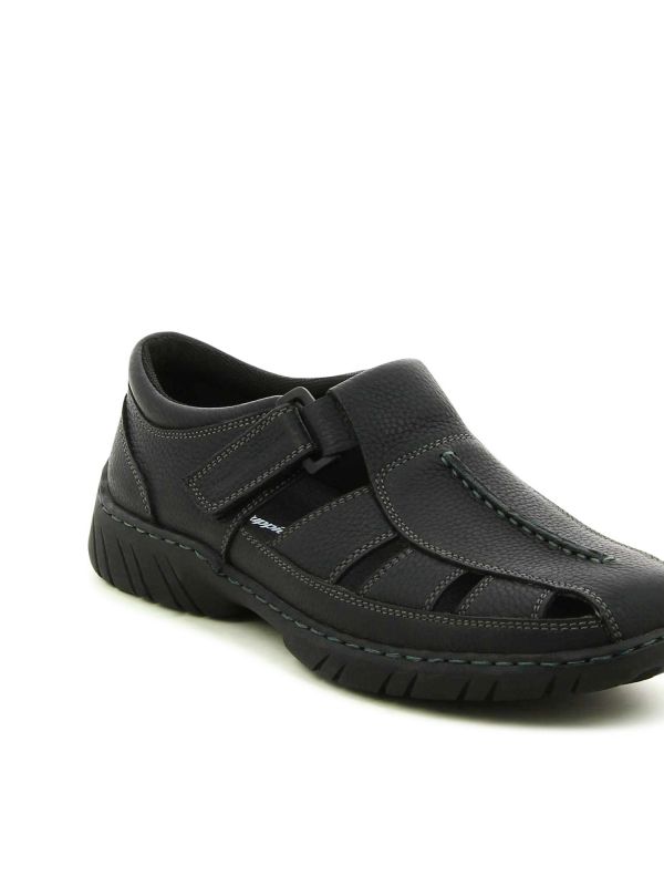 סנדלי עור קלוע לגברים