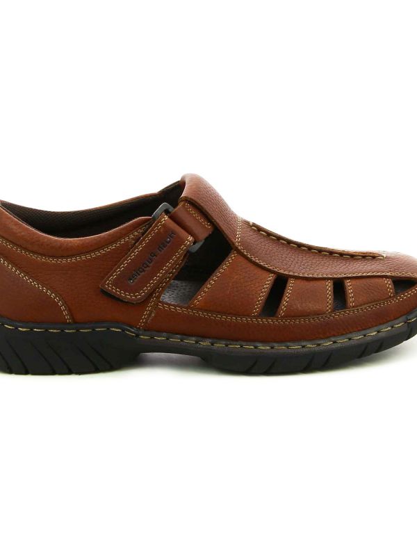 סנדלי עור קלוע לגברים