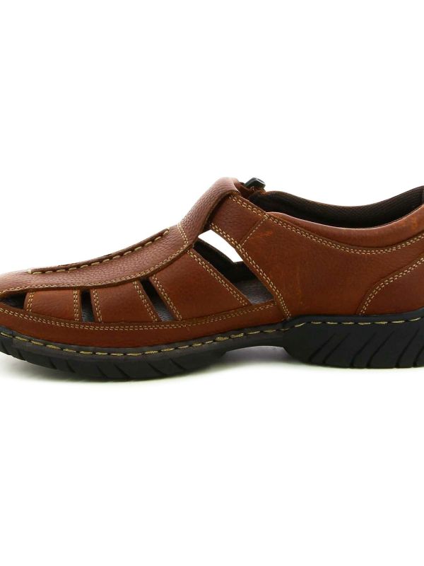 סנדלי עור קלוע לגברים