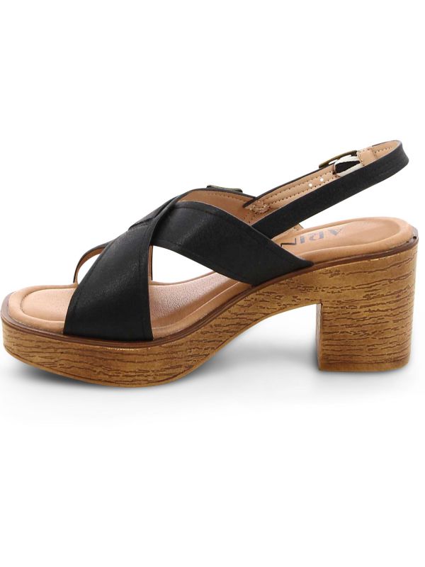 סנדלי עקב לנשים עם רצועות מוצלבות