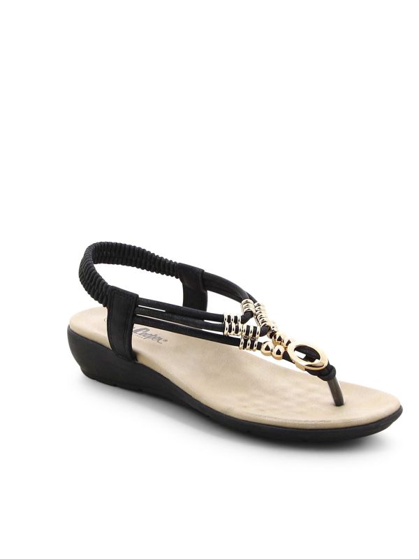 סנדלי אצבע שטוחים אופנתיים לנשים