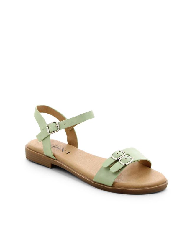 סנדלים שטוחים עם אבזמים