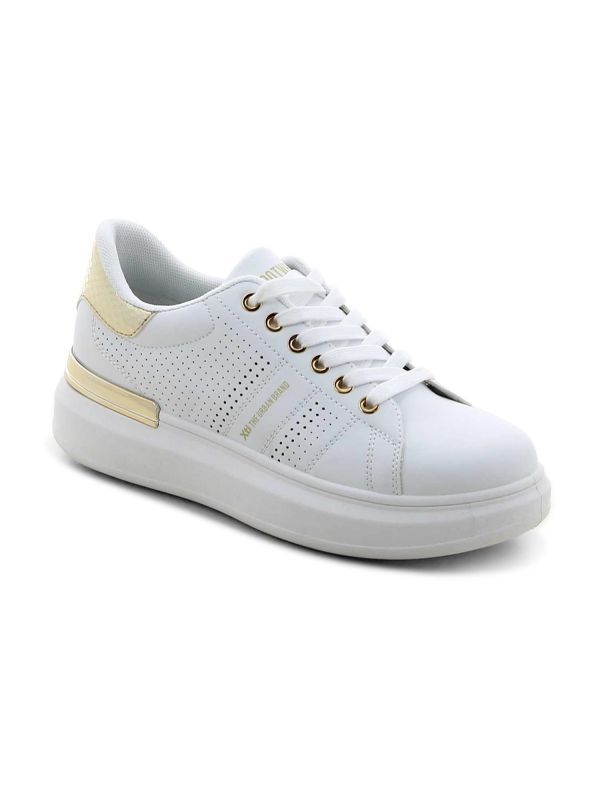 נעלי סניקרס עם חלק אחורי מוזהב