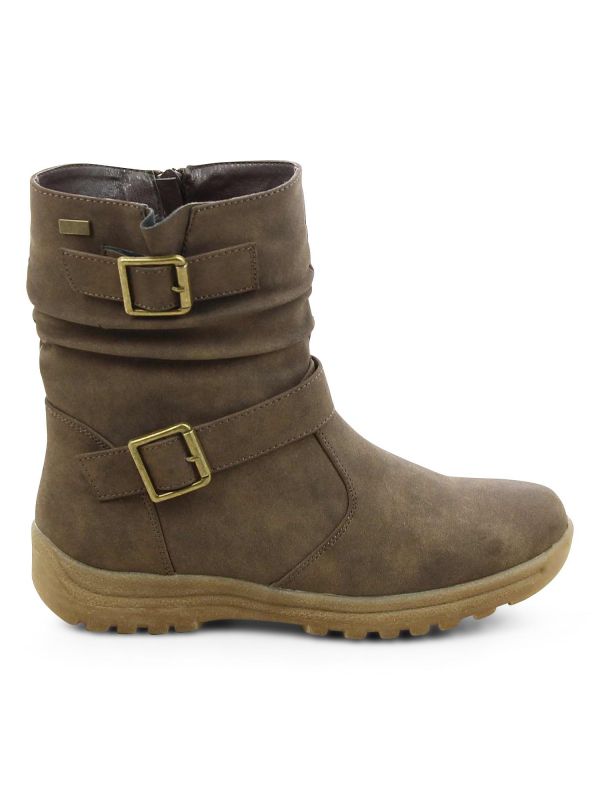 מגפונים שטוחים עם אבזמים לנשים