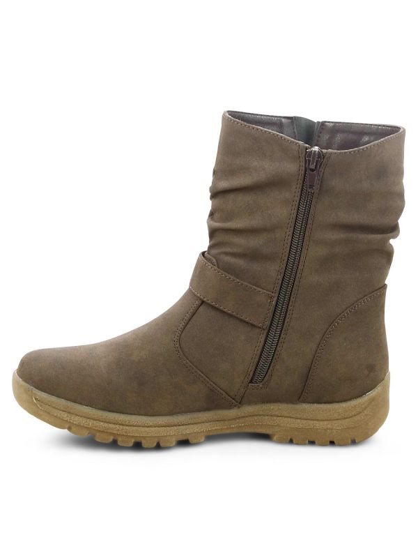 מגפונים שטוחים עם אבזמים לנשים