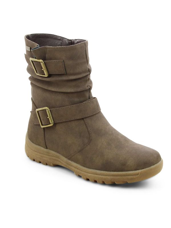 מגפונים שטוחים עם אבזמים לנשים