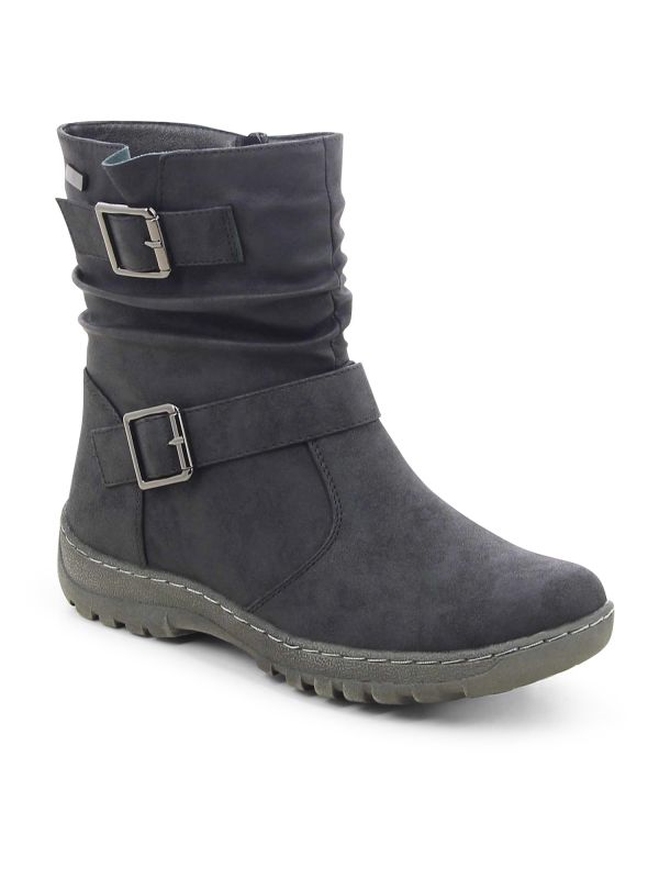 מגפונים שטוחים עם אבזמים לנשים