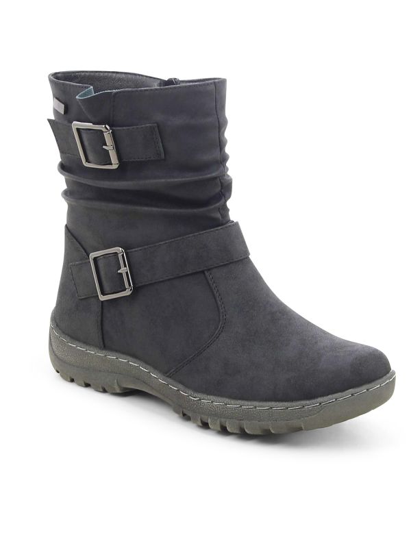 מגפונים שטוחים עם אבזמים לנשים