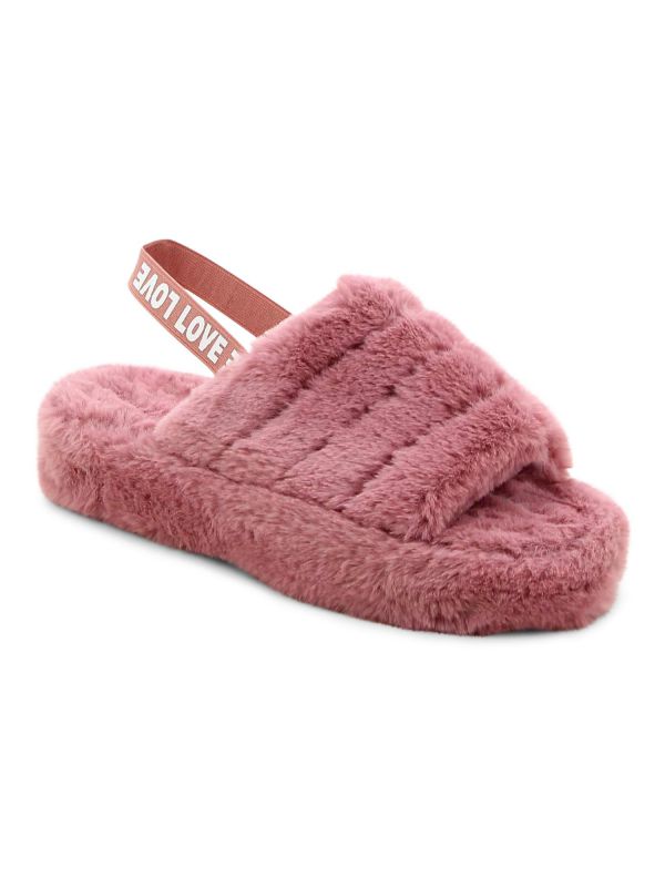 נעלי בית פתוחות פרווה