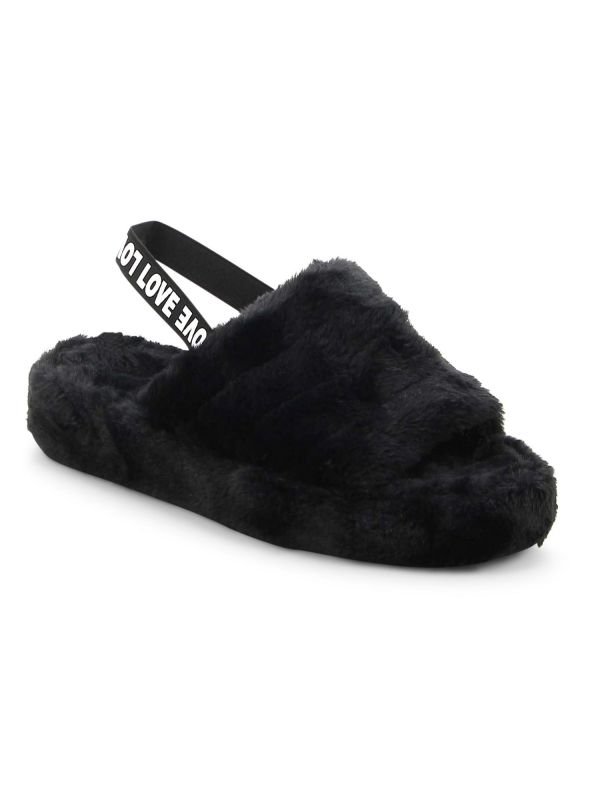 נעלי בית פתוחות פרווה