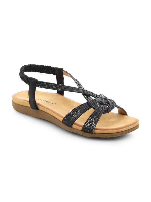 סנדלים נוחות לנשים בשילוב נצנצים