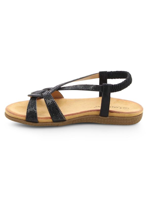 סנדלים נוחות לנשים בשילוב נצנצים