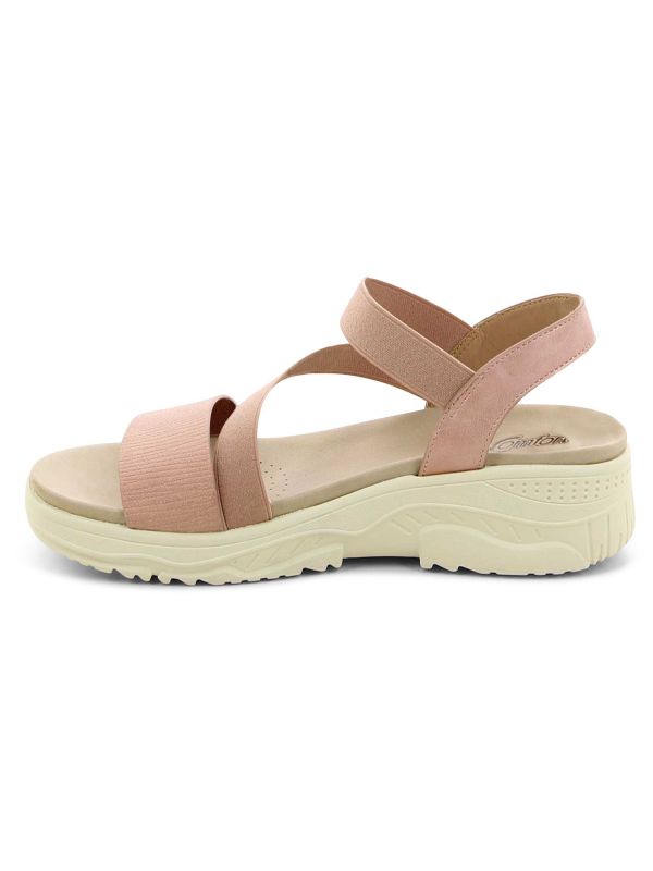 סנדל אלסטי עם סוליית פלטפורמה