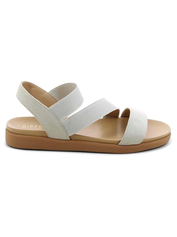 סנדלים שטוחים עם רצועות אלסטיות לנשים