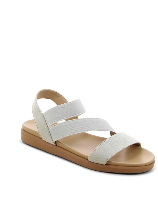 סנדלים שטוחים עם רצועות אלסטיות לנשים