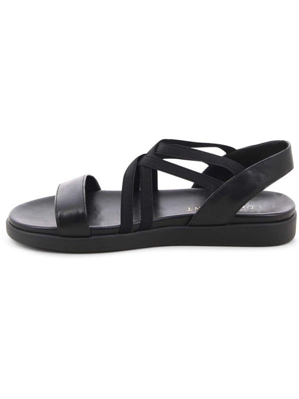 סנדלים מטאליים עם רצועות שתי וערב לנשים