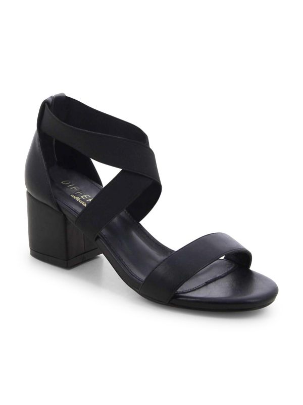 סנדלי עקב עם רצועה אלסטית לנשים