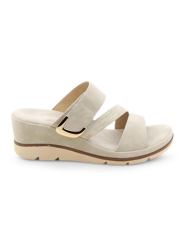 כפכפי רצועות עם עקב רוקי לנשים