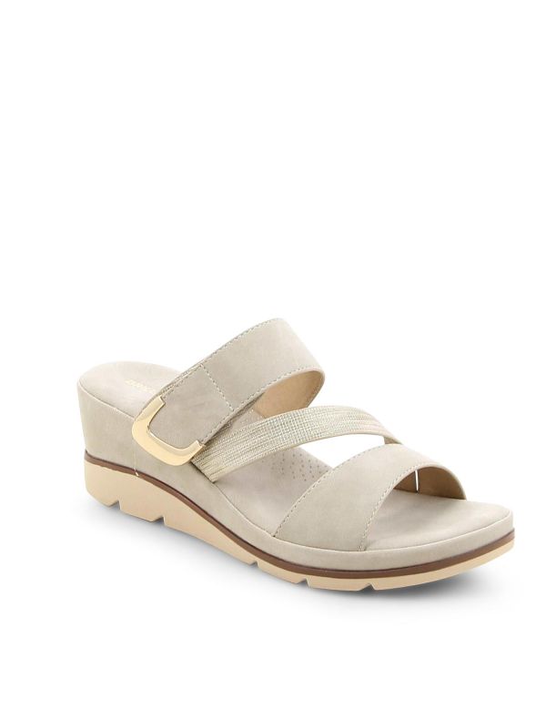 כפכפי רצועות עם עקב רוקי לנשים