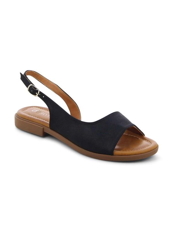 סנדלים שטוחים עם רצועה אה סימטרית לנשים