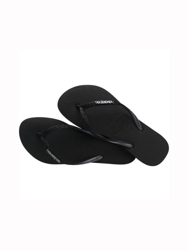 נעלי אצבע HAVAIANS שחור נצנצים לנשים