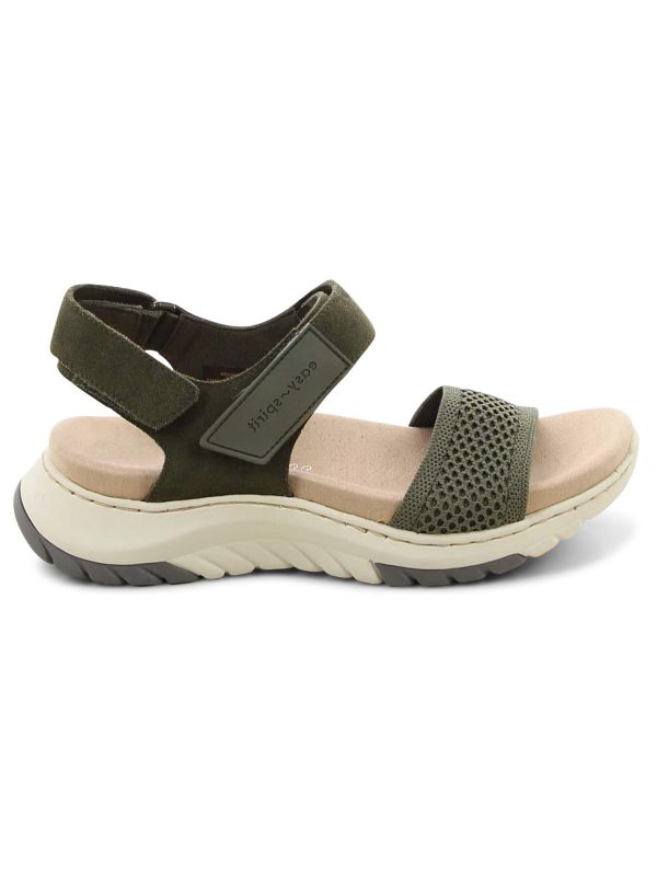 סנדלי נשים מבד אוורירי עם רצועות וולקרו