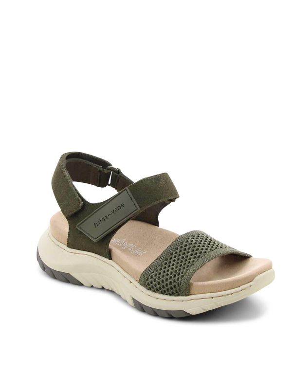 סנדלי נשים מבד אוורירי עם רצועות וולקרו