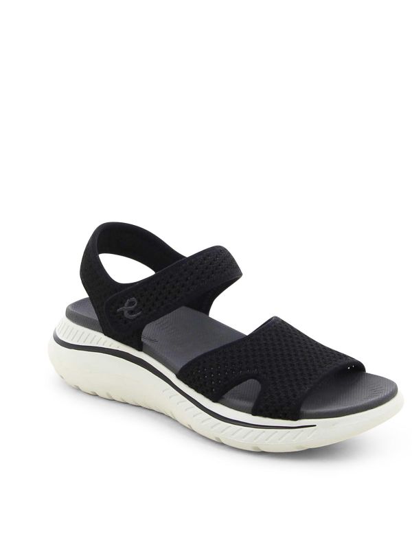 סנדלי רצועות לנשים מבד מחורר