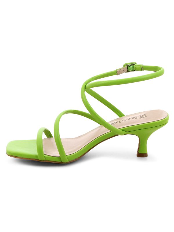 סנדלי עקב עם רצועות מטפסות לנשים