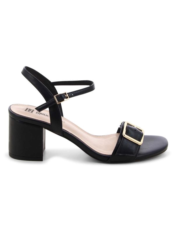 סנדלי עקב לנשים עם אבזם מוזהב