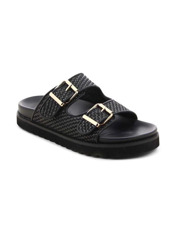 כפכפי נוחות לנשים עם רצועות קלועות