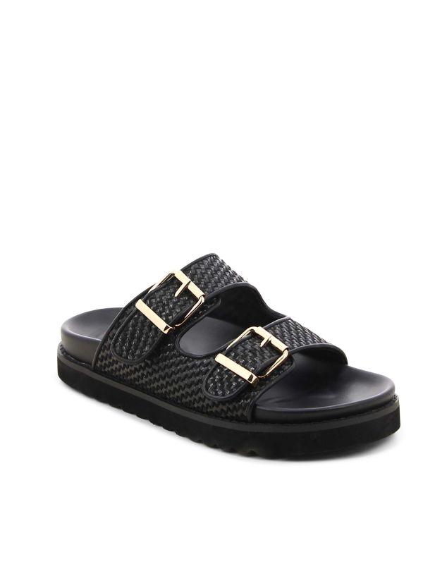 כפכפי נוחות לנשים עם רצועות קלועות