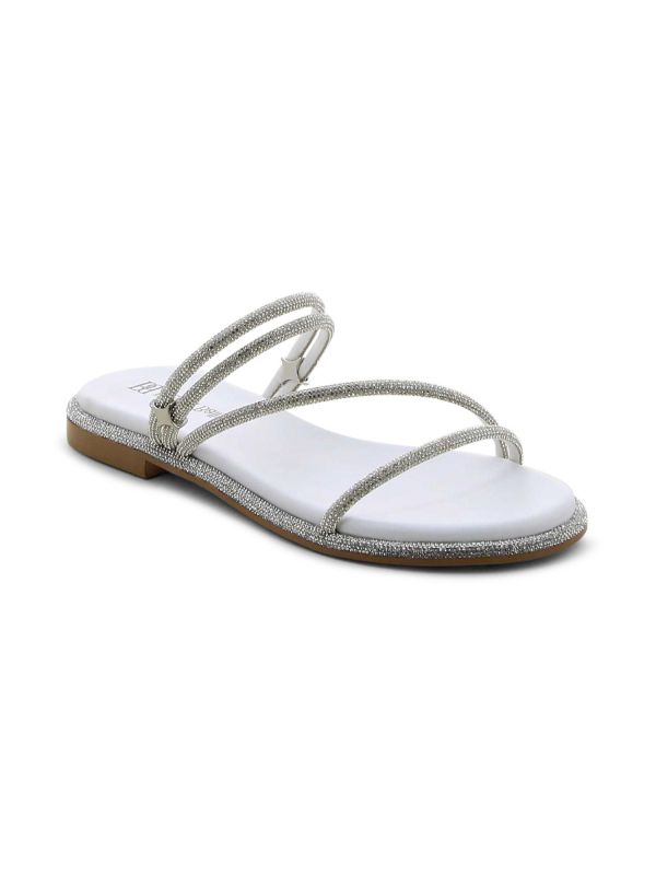 כפכפי רצועות דקות מנצנצות לנשים