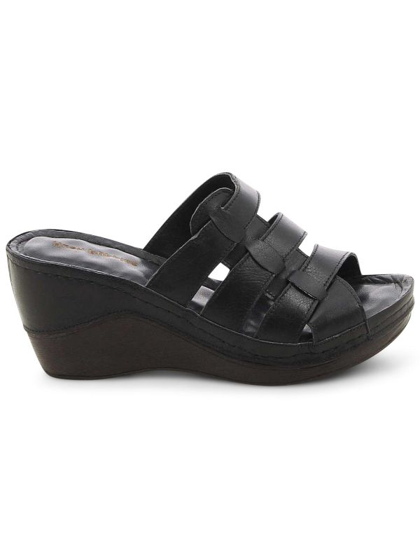 כפכפי נשים עם עקב רוקי ורצועות