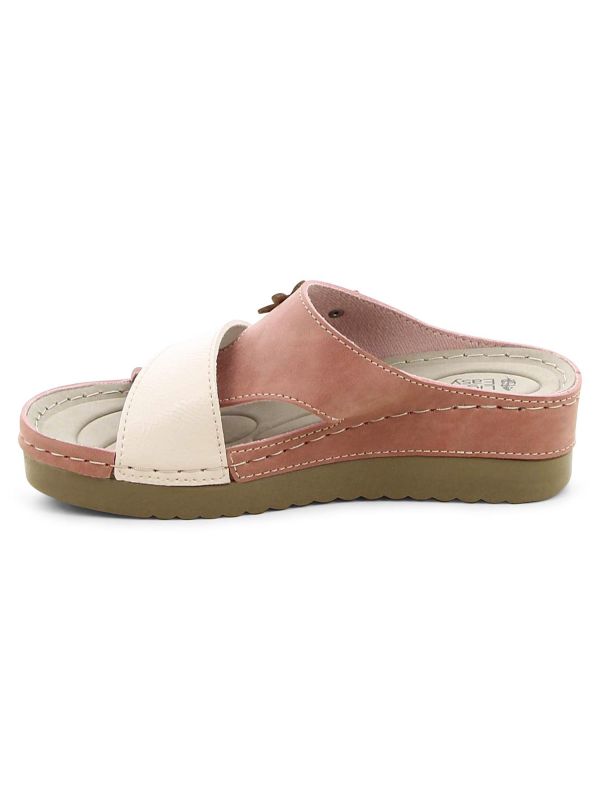 כפכפי נוחות לנשים עם דוגמת פרח