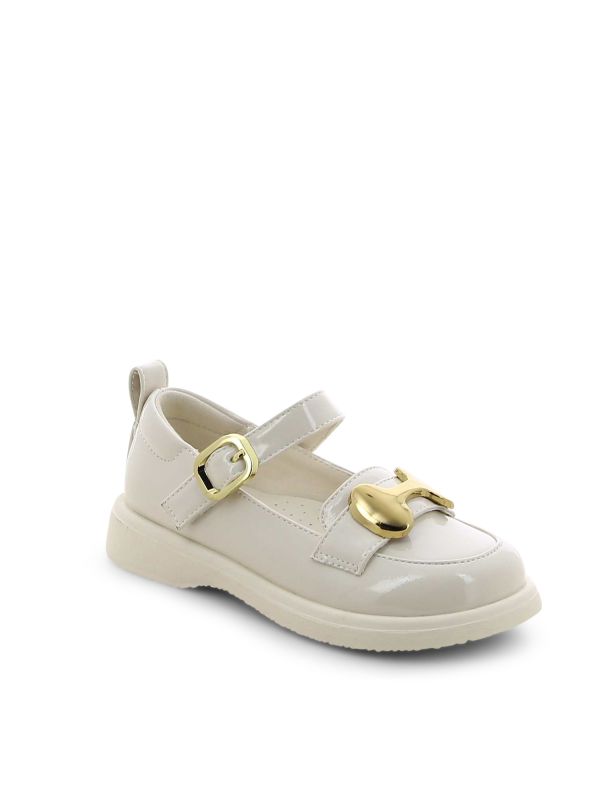 נעלי בובה עם תכשיט מוזהב לילדות