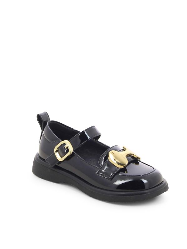 נעלי בובה עם תכשיט מוזהב לילדות