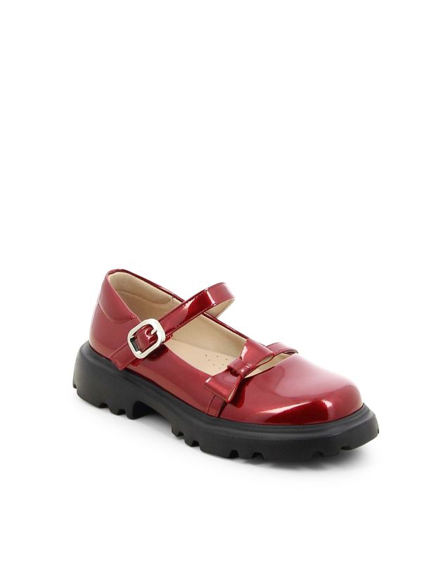 נעלי בובה מבריקות עם סוליית טרקטור לילדות