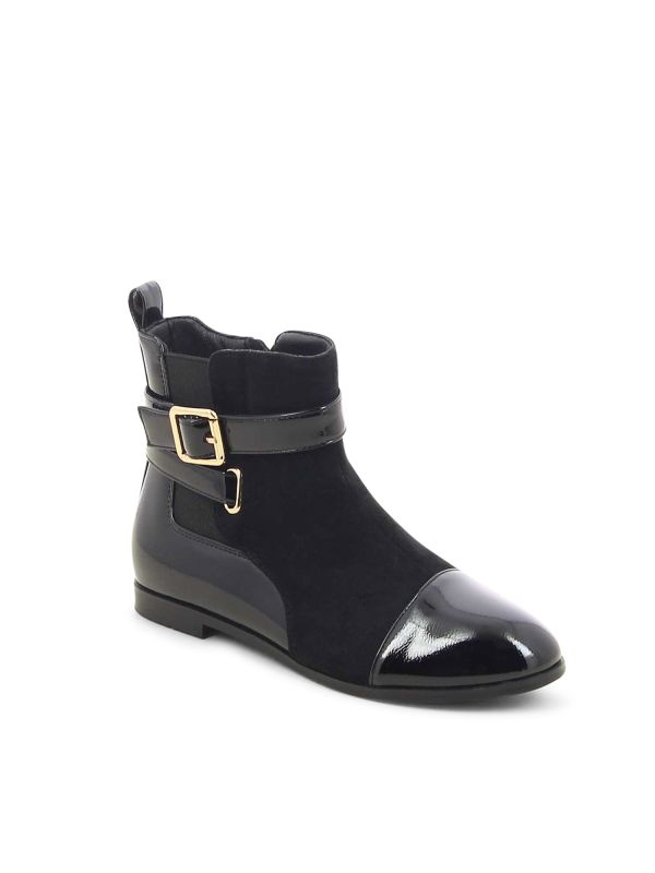 מגפוני צ’לסי מבריקים עם אבזם לילדות