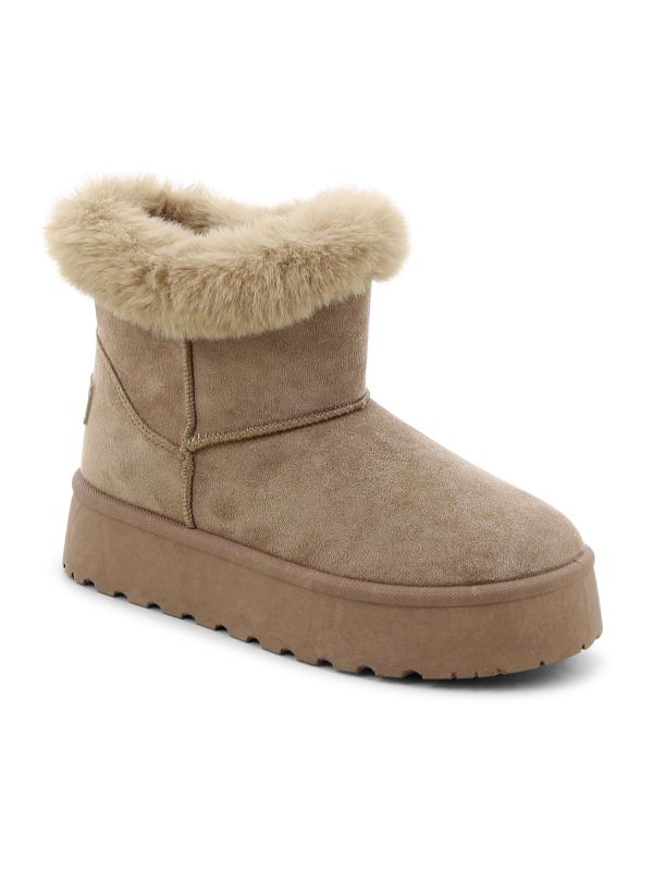 מגפוני נשים נוחים עם פרווה