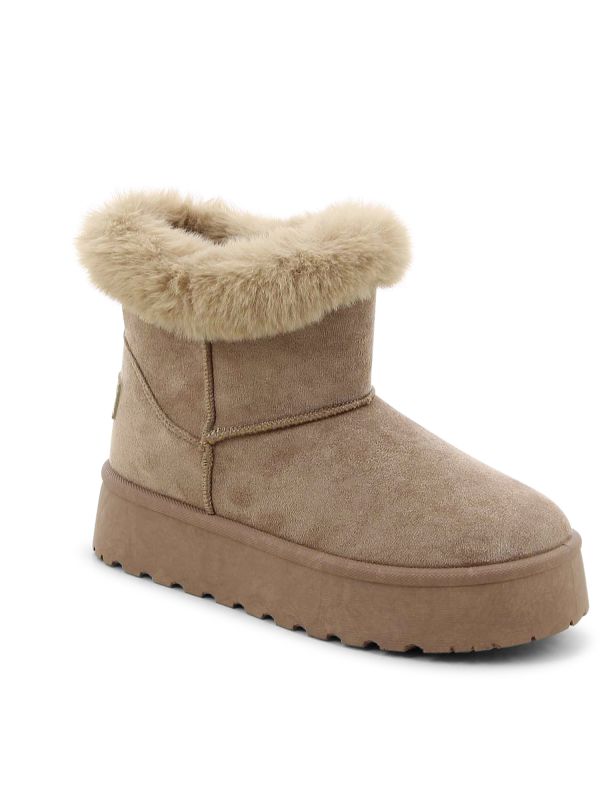 מגפוני נשים נוחים עם פרווה