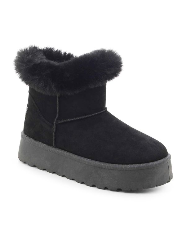 מגפוני נשים נוחים עם פרווה