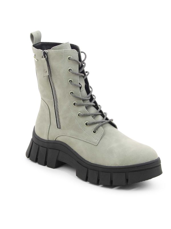 מגפוני נשים עם שרוכים וסוליית טרקטור